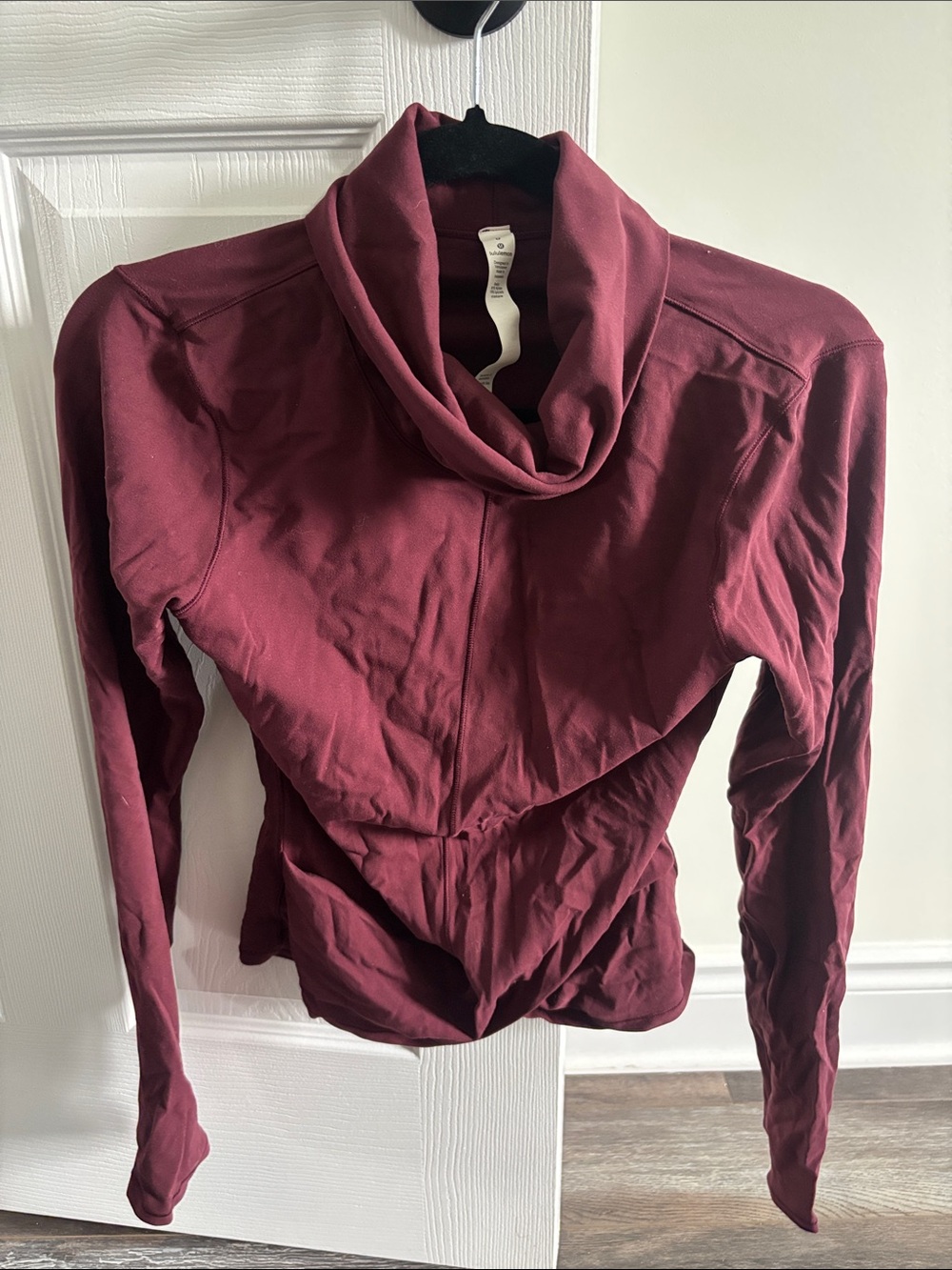 lululemon Draped Cowl Neck Top in Burgundy